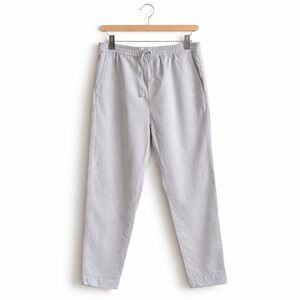 COS Drawstring Tapered Pants Size 8 Cotton Twill Pull-On Trousers Minimalist